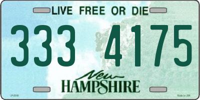 NH license plate 3334175