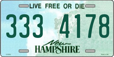NH license plate 3334178