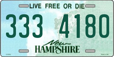 NH license plate 3334180