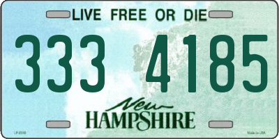 NH license plate 3334185