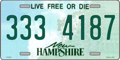NH license plate 3334187