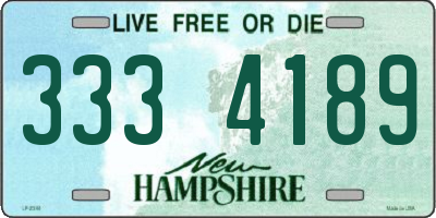 NH license plate 3334189