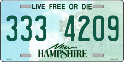 NH license plate 3334209