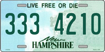 NH license plate 3334210