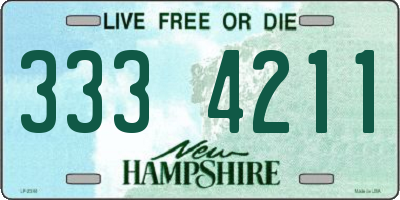NH license plate 3334211