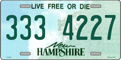 NH license plate 3334227