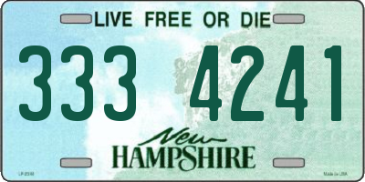 NH license plate 3334241