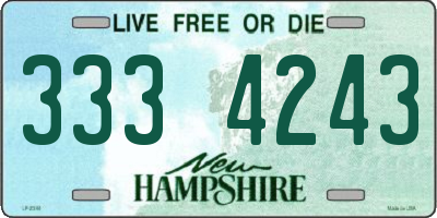 NH license plate 3334243