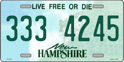 NH license plate 3334245