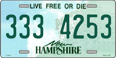 NH license plate 3334253