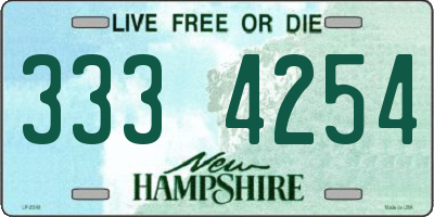 NH license plate 3334254