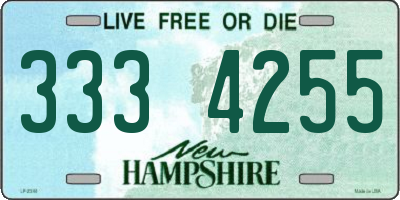 NH license plate 3334255
