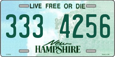 NH license plate 3334256