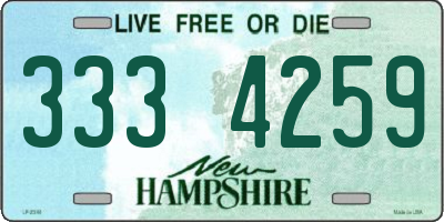NH license plate 3334259