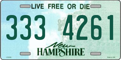 NH license plate 3334261