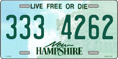 NH license plate 3334262