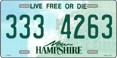 NH license plate 3334263