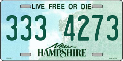 NH license plate 3334273