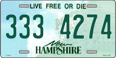 NH license plate 3334274