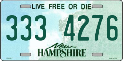 NH license plate 3334276