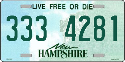NH license plate 3334281