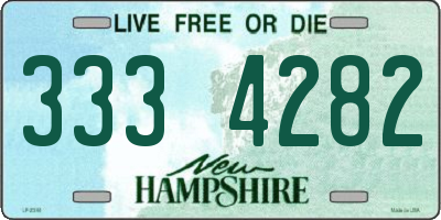 NH license plate 3334282