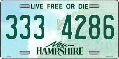 NH license plate 3334286
