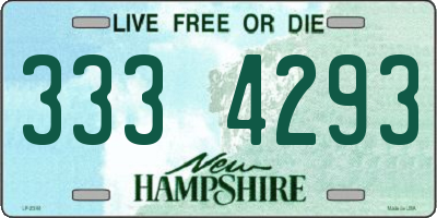 NH license plate 3334293