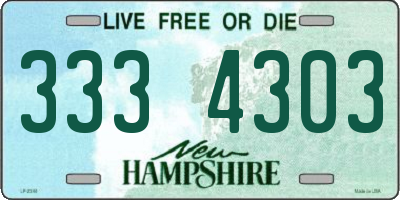 NH license plate 3334303