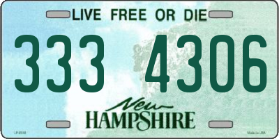 NH license plate 3334306