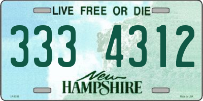 NH license plate 3334312