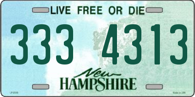 NH license plate 3334313