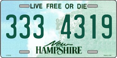 NH license plate 3334319