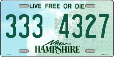 NH license plate 3334327