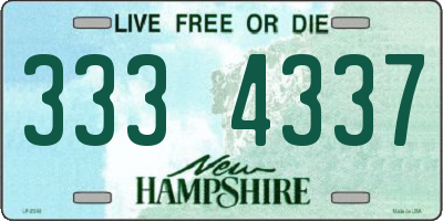 NH license plate 3334337