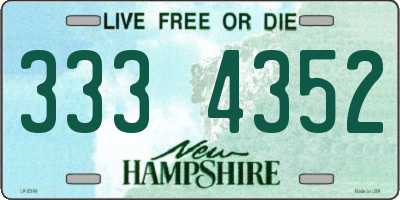 NH license plate 3334352