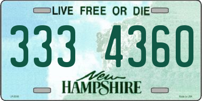 NH license plate 3334360