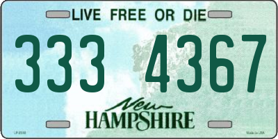 NH license plate 3334367