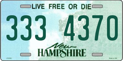 NH license plate 3334370
