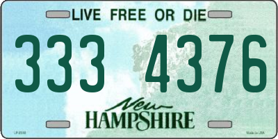 NH license plate 3334376