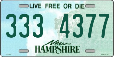 NH license plate 3334377
