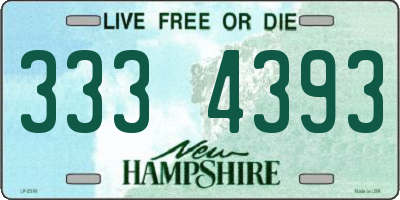 NH license plate 3334393