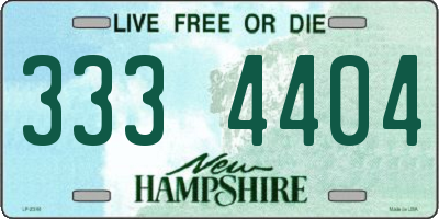 NH license plate 3334404
