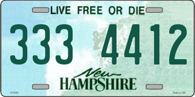 NH license plate 3334412