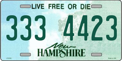 NH license plate 3334423