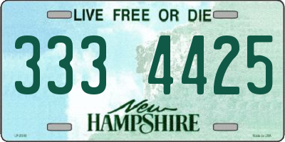 NH license plate 3334425