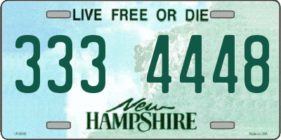 NH license plate 3334448