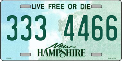 NH license plate 3334466