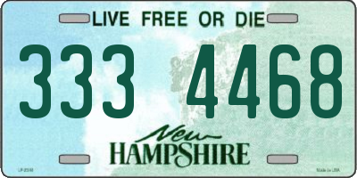 NH license plate 3334468
