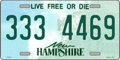 NH license plate 3334469